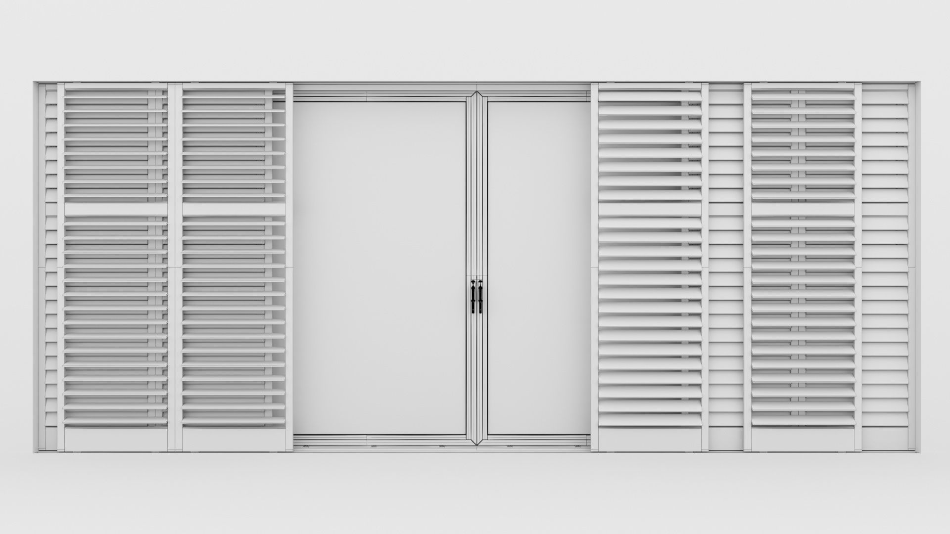 Aluminium door 10 3D model_4