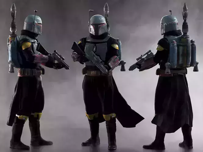 Boba Fett  Low-poly 3D model