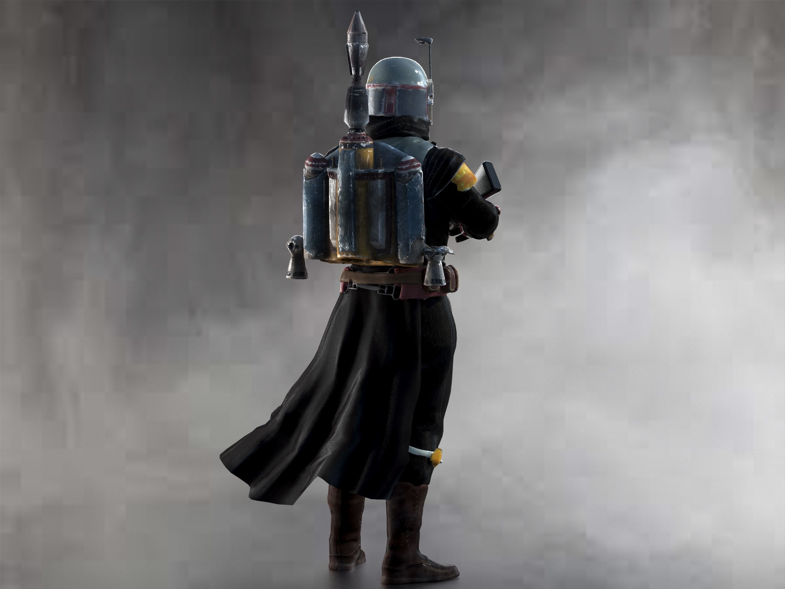 Boba Fett Low-poly 3D model_3