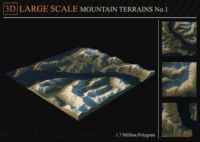 LARGE SCALE MOUNTAIN TERRAINS  3D model