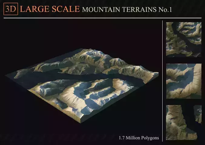 LARGE SCALE MOUNTAIN TERRAINS  3D model