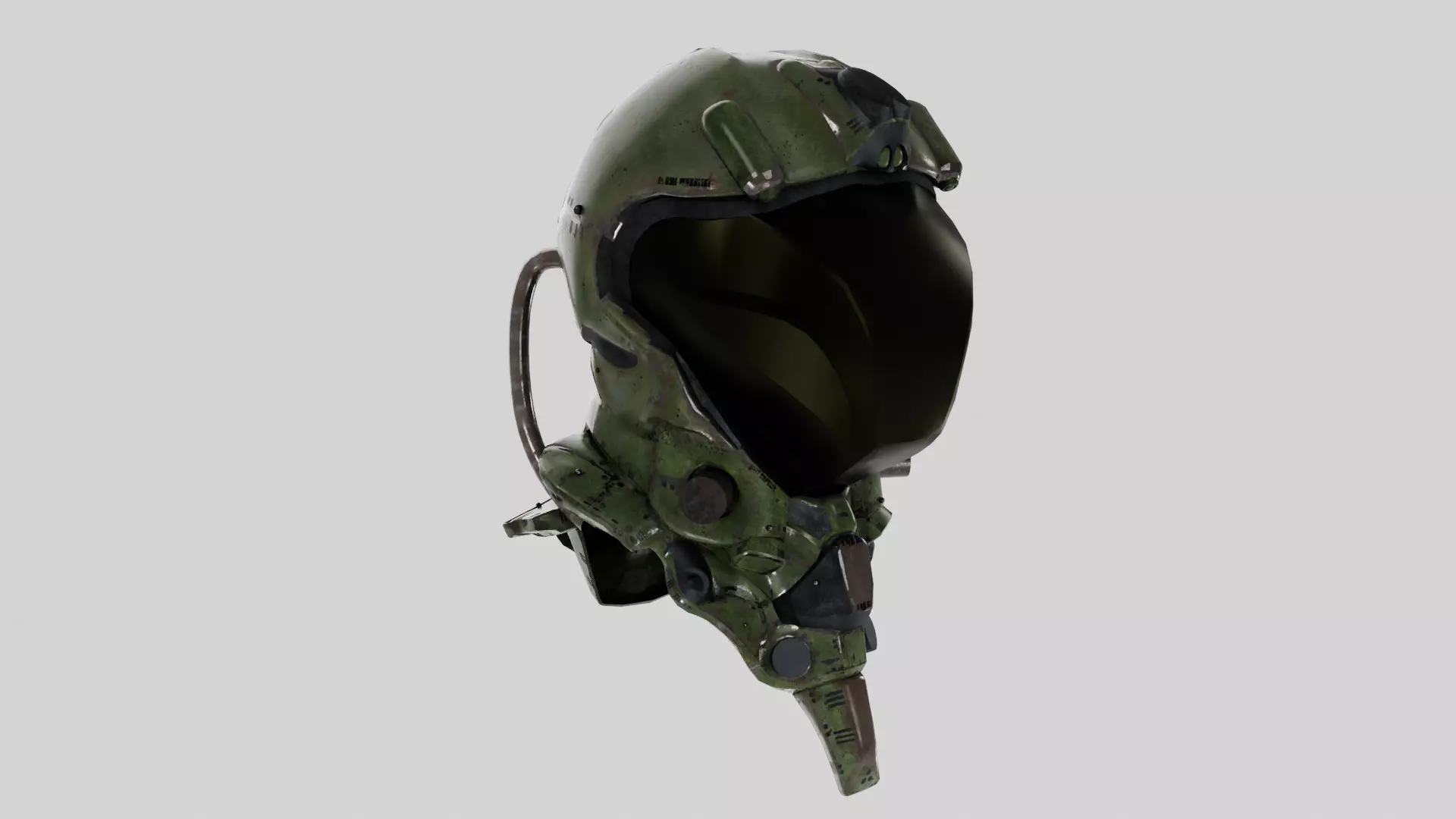 Si-Fi Helmet 3D Model Low-poly 3D model_0