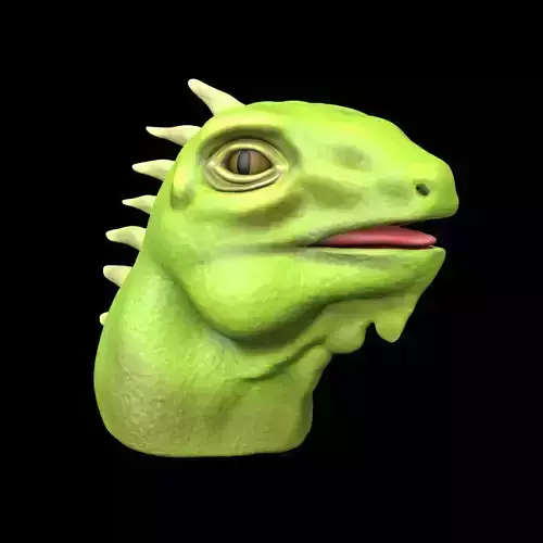 Iguana lizard head Free 3D model