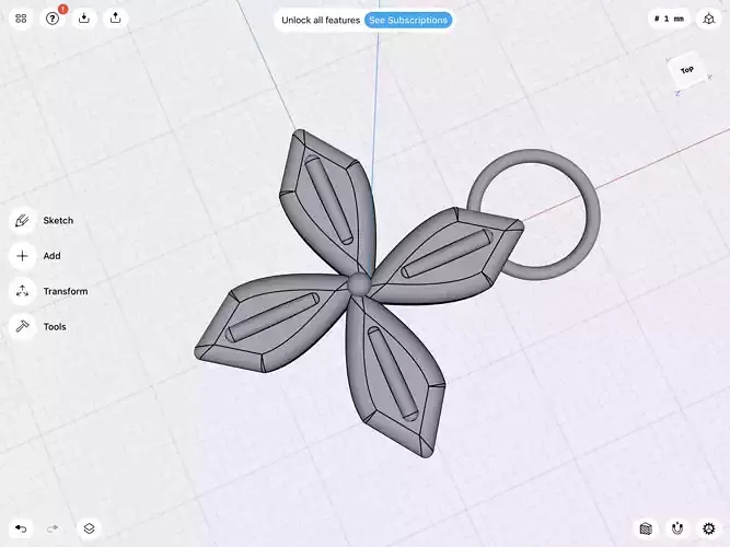 Cute flower pendant stl file