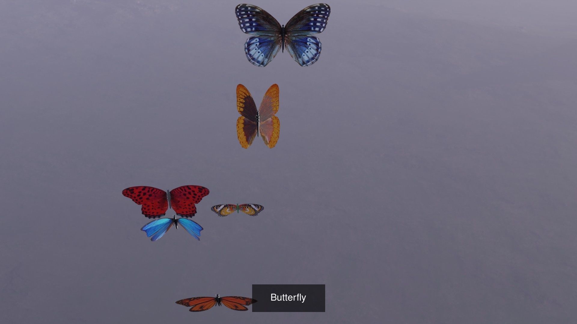 Animals two crows flying in air 3D Model Collection_12