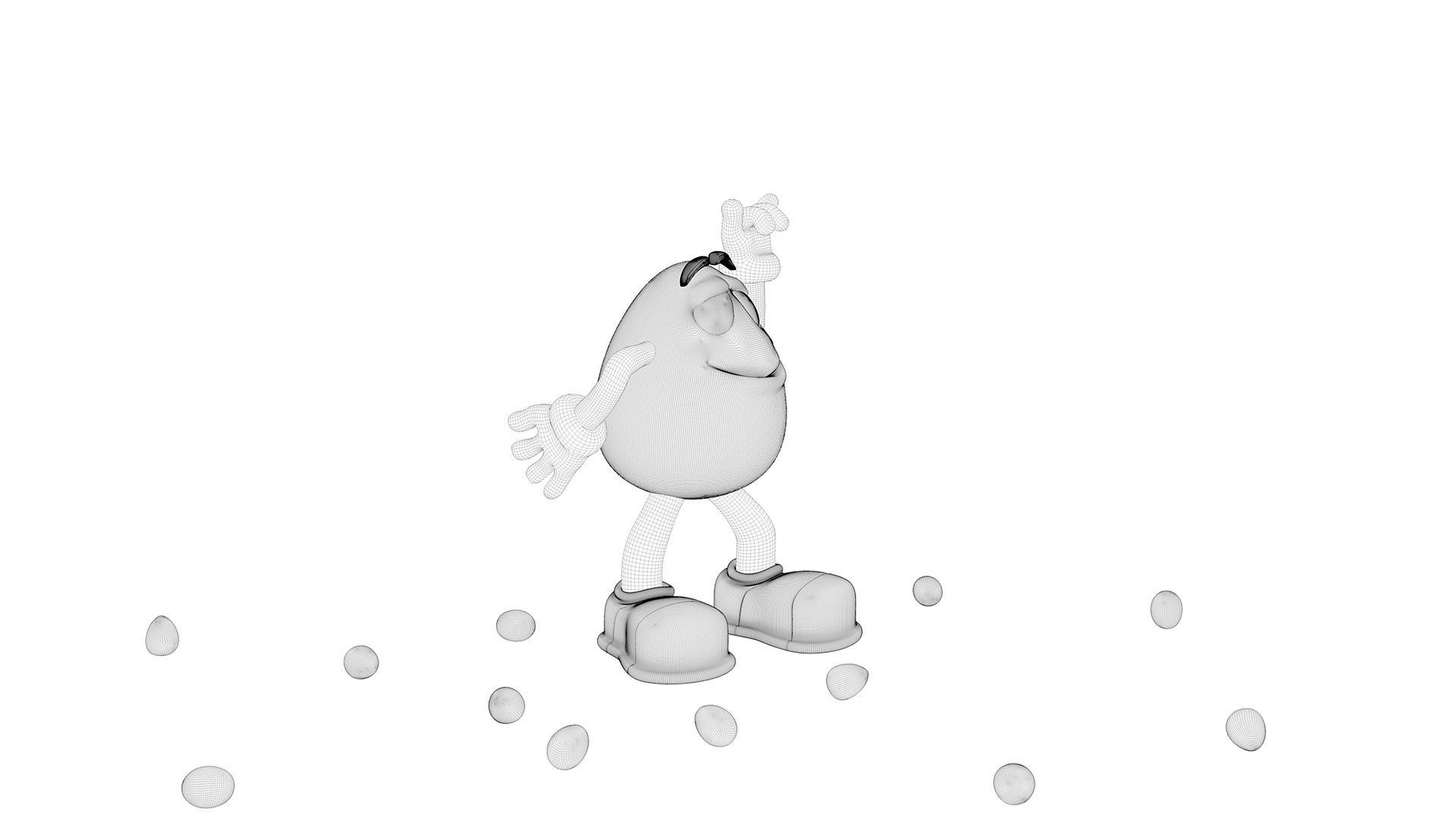 MnM character Low-poly 3D model_11