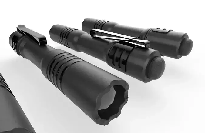 Flashlight M3 Low-poly 3D model