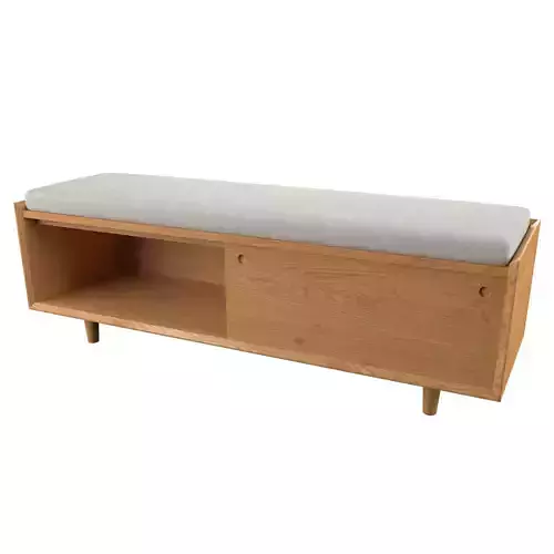 NEDERIN wooden bench with storage compartment