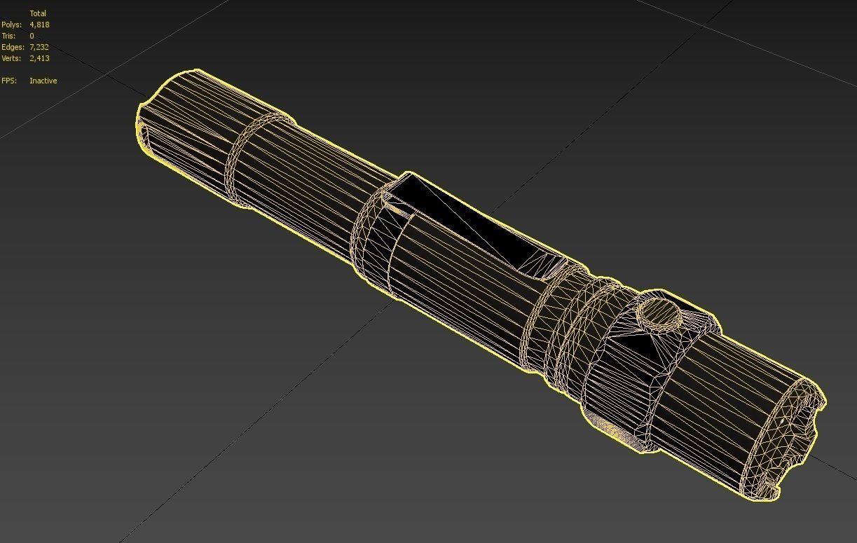 Flashlight M4 Low-poly 3D model_31