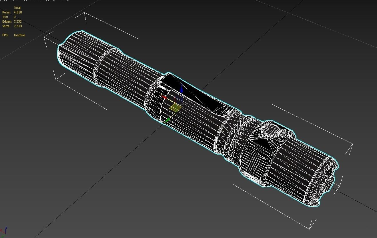 Flashlight M4 Low-poly 3D model_32