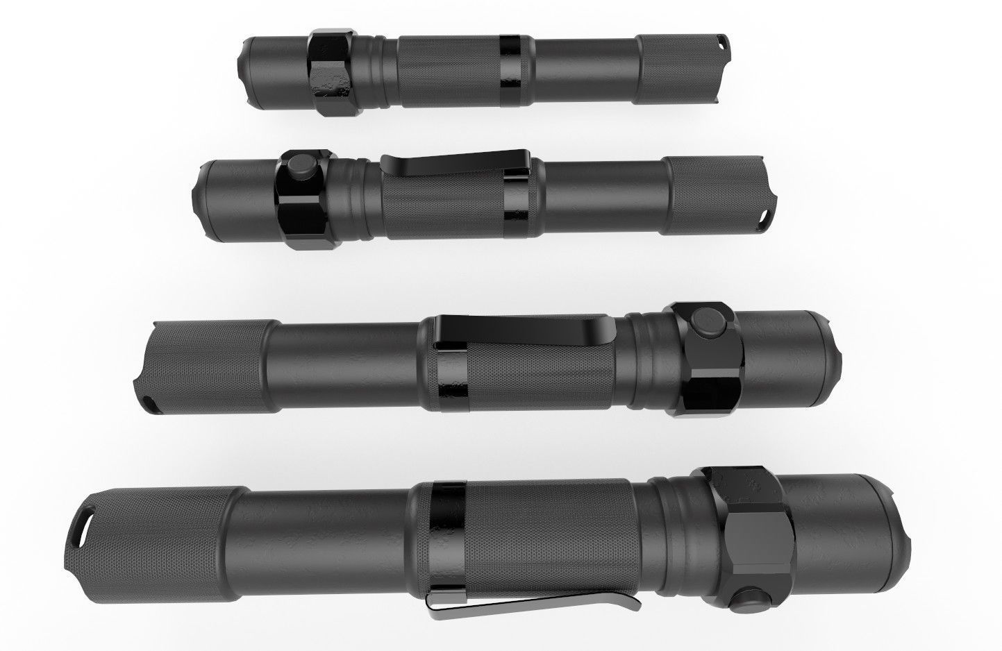 Flashlight M4 Low-poly 3D model_2