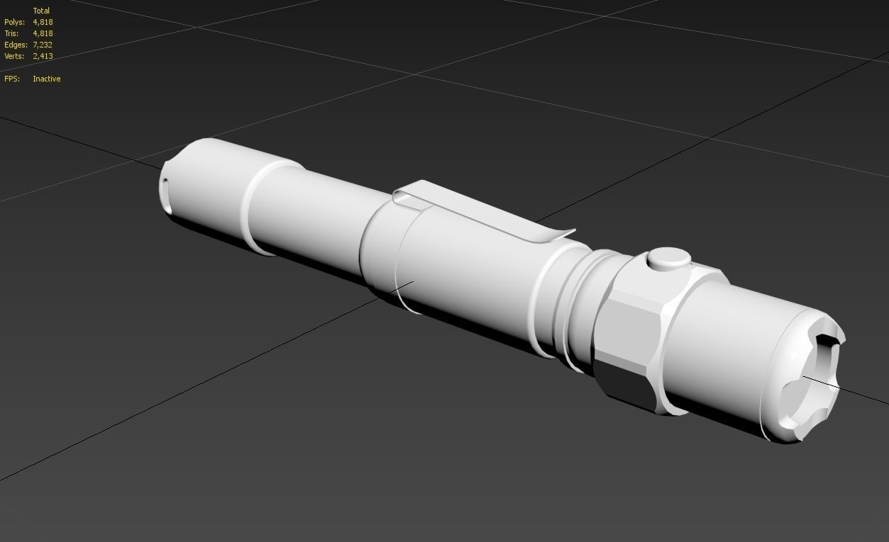 Flashlight M4 Low-poly 3D model_29