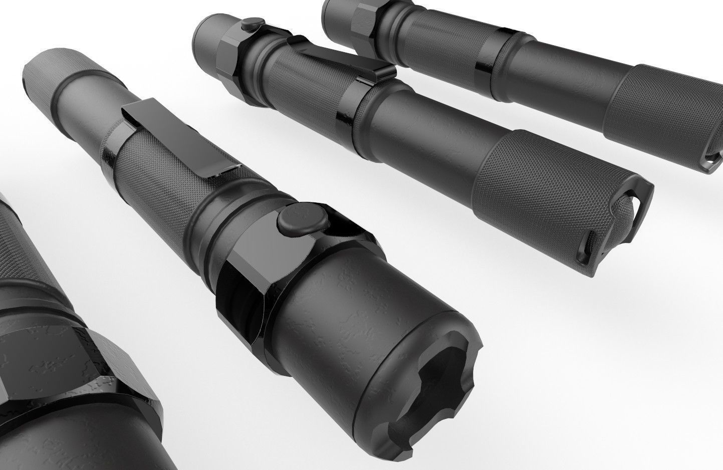 Flashlight M4 Low-poly 3D model_3