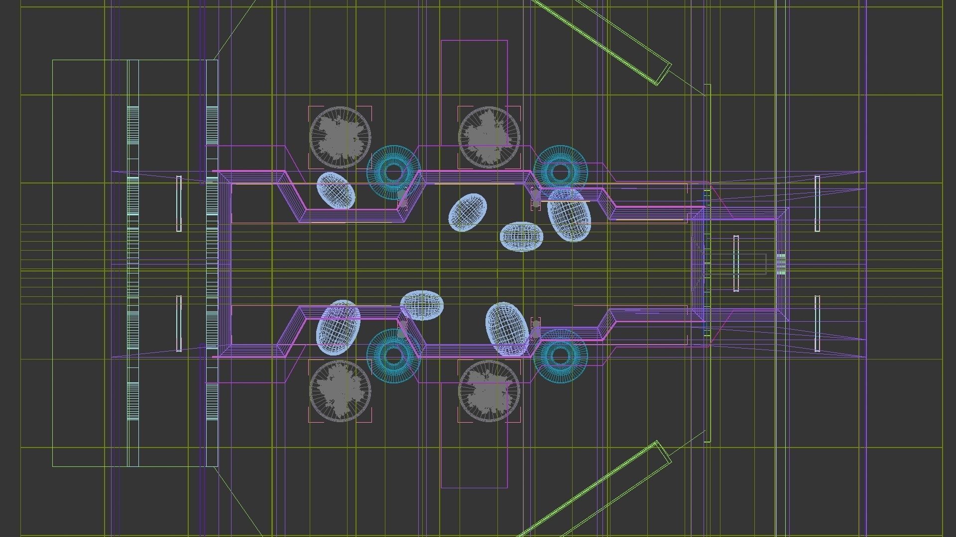Futuristic Shopping Center 3D model_16