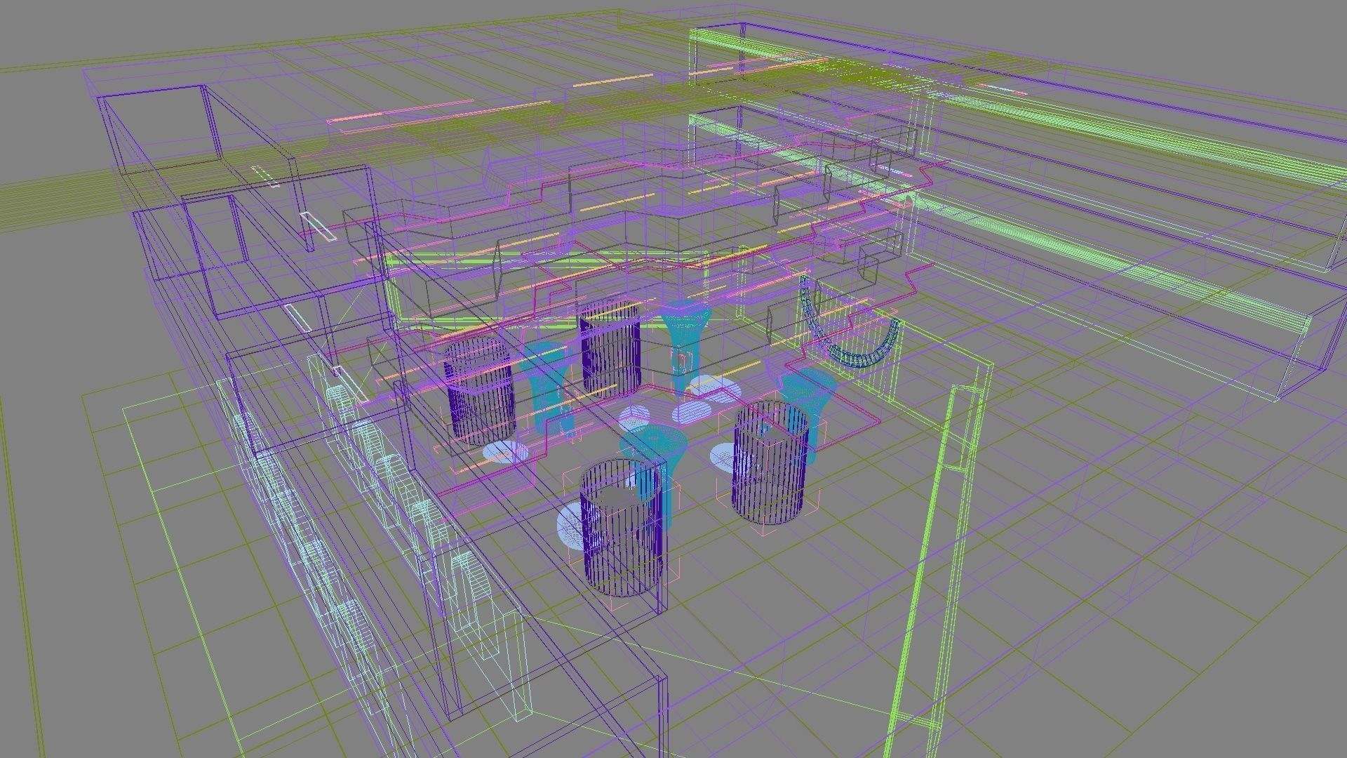 Futuristic Shopping Center 3D model_39