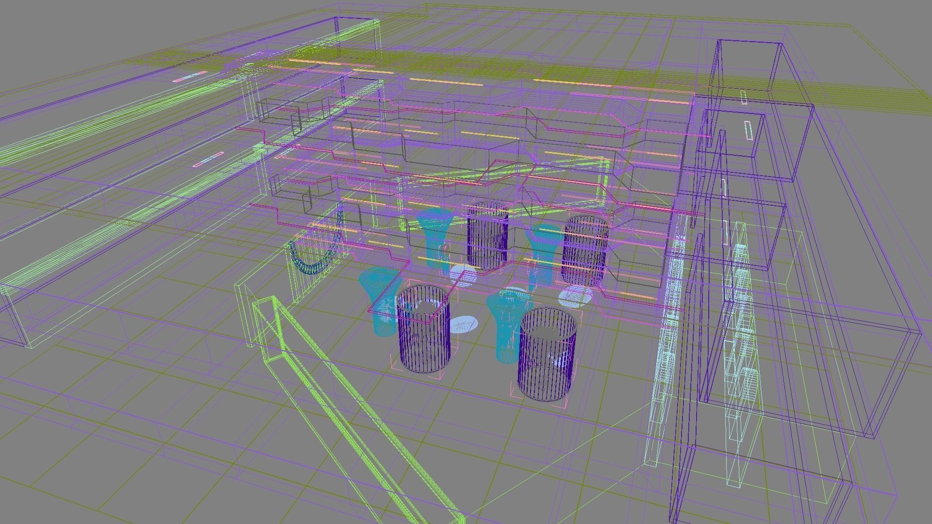 Futuristic Shopping Center 3D model_28