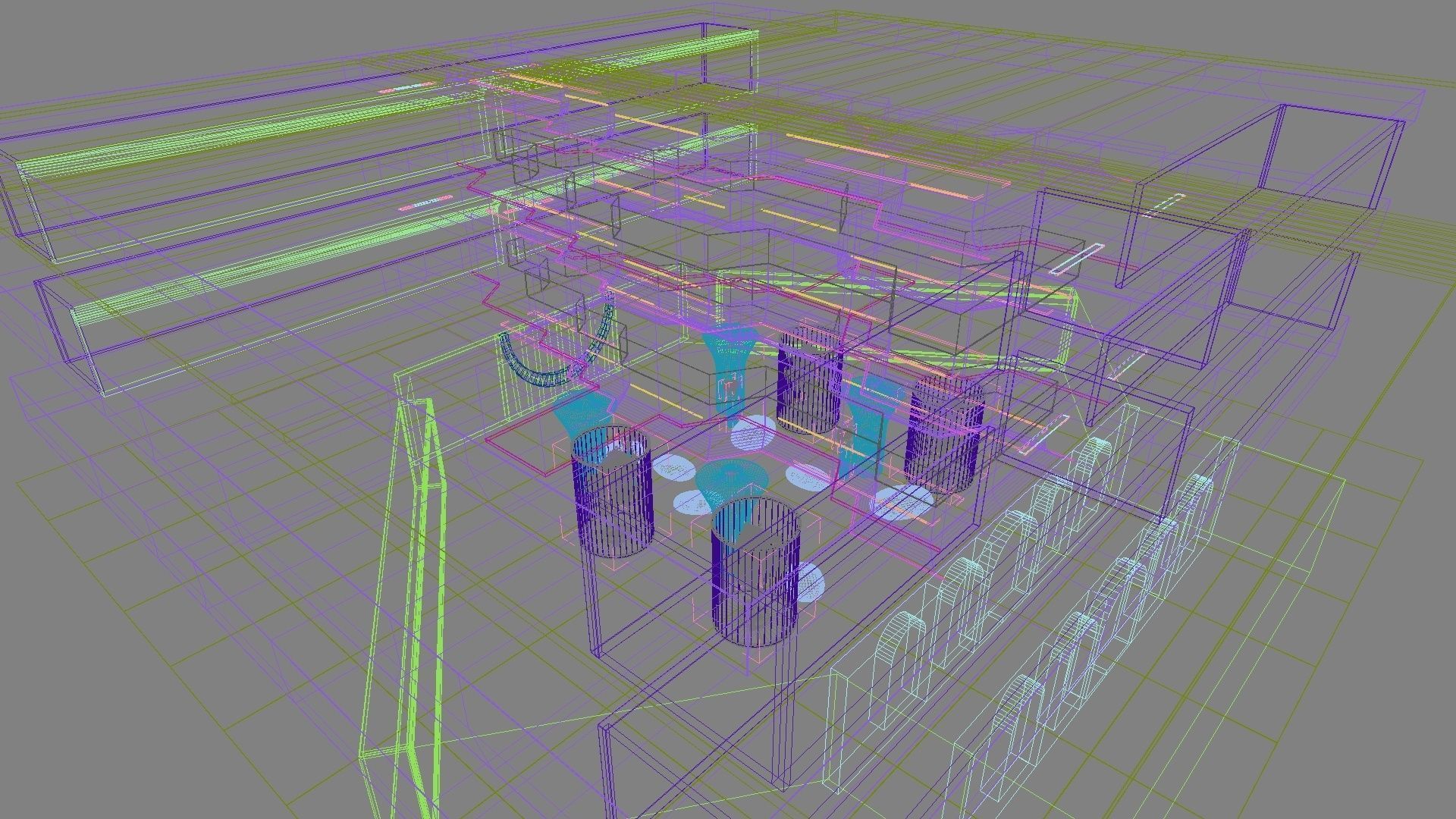 Futuristic Shopping Center 3D model_30