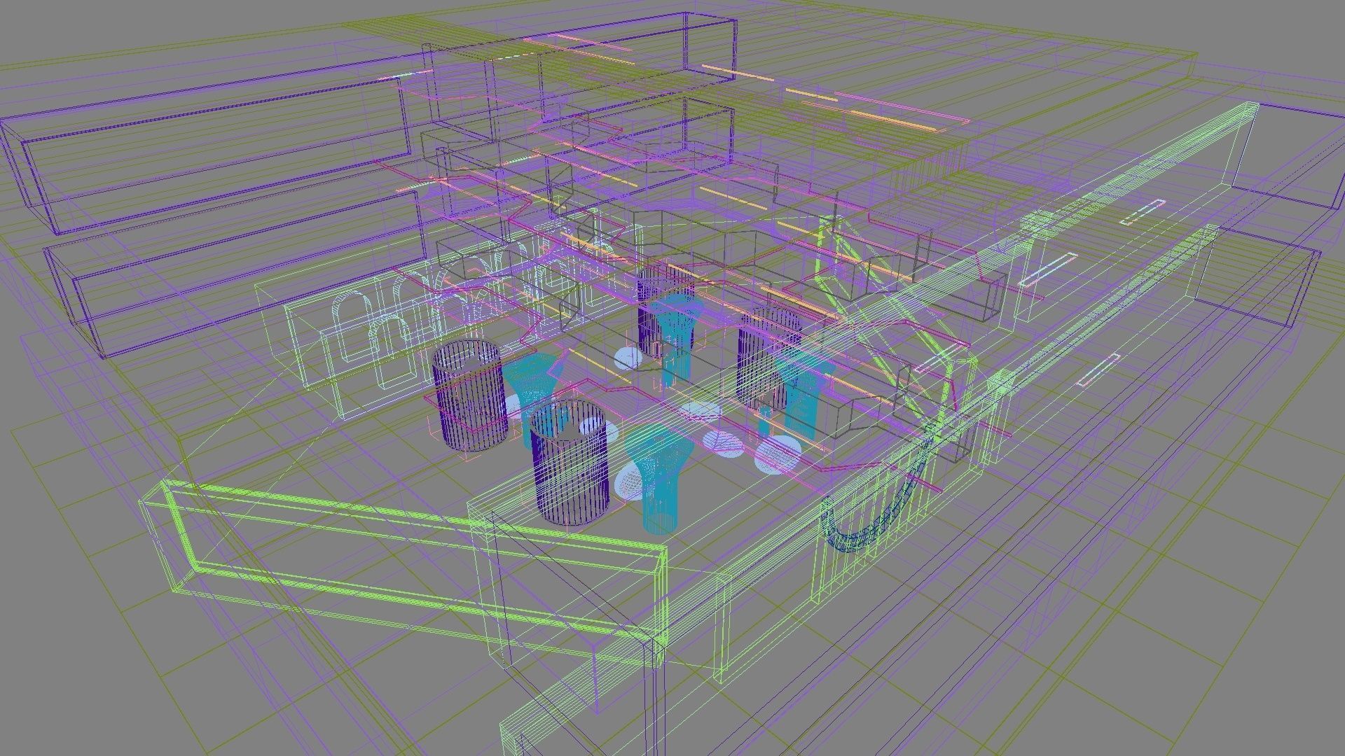 Futuristic Shopping Center 3D model_46