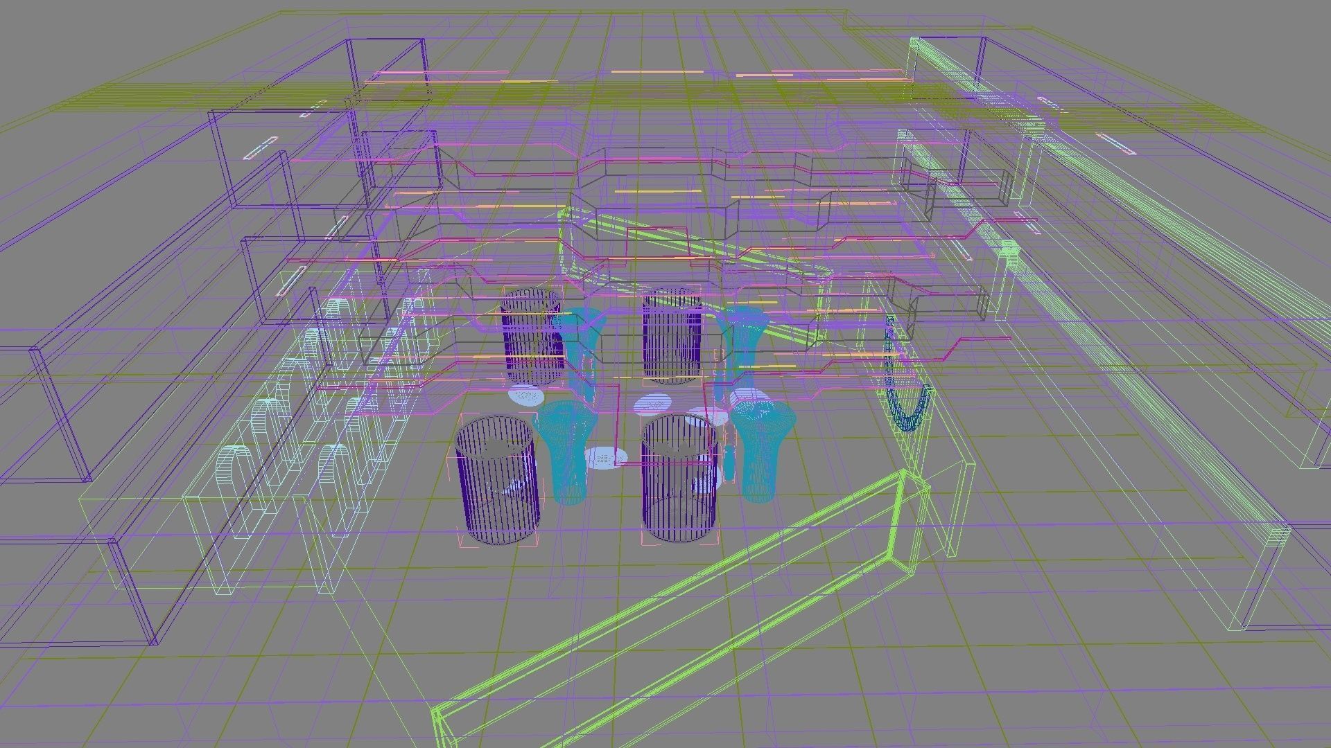 Futuristic Shopping Center 3D model_42