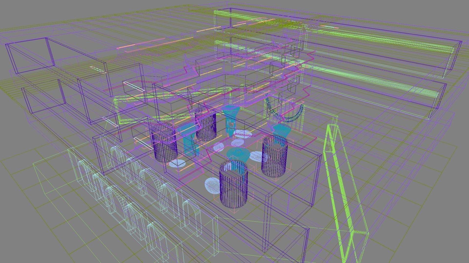 Futuristic Shopping Center 3D model_38