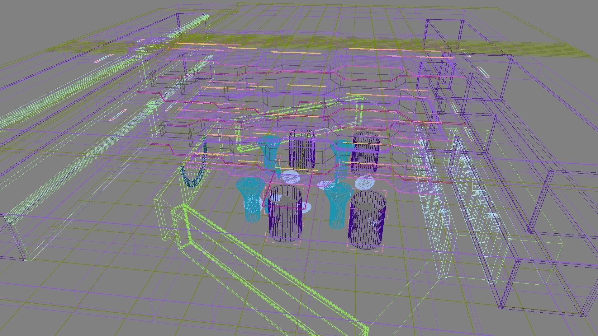 Futuristic Shopping Center 3D model_27