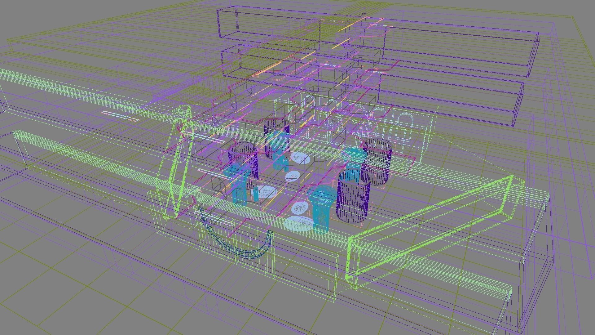 Futuristic Shopping Center 3D model_21