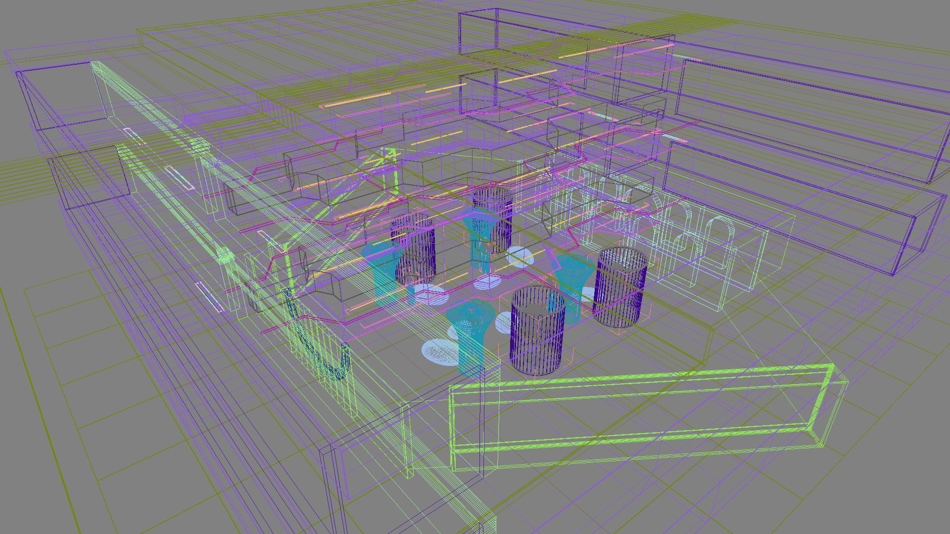 Futuristic Shopping Center 3D model_23