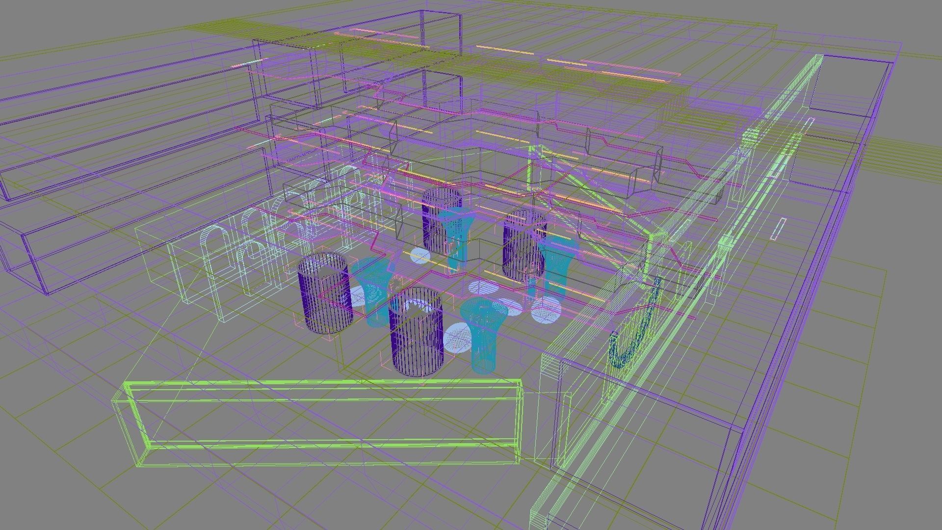 Futuristic Shopping Center 3D model_45