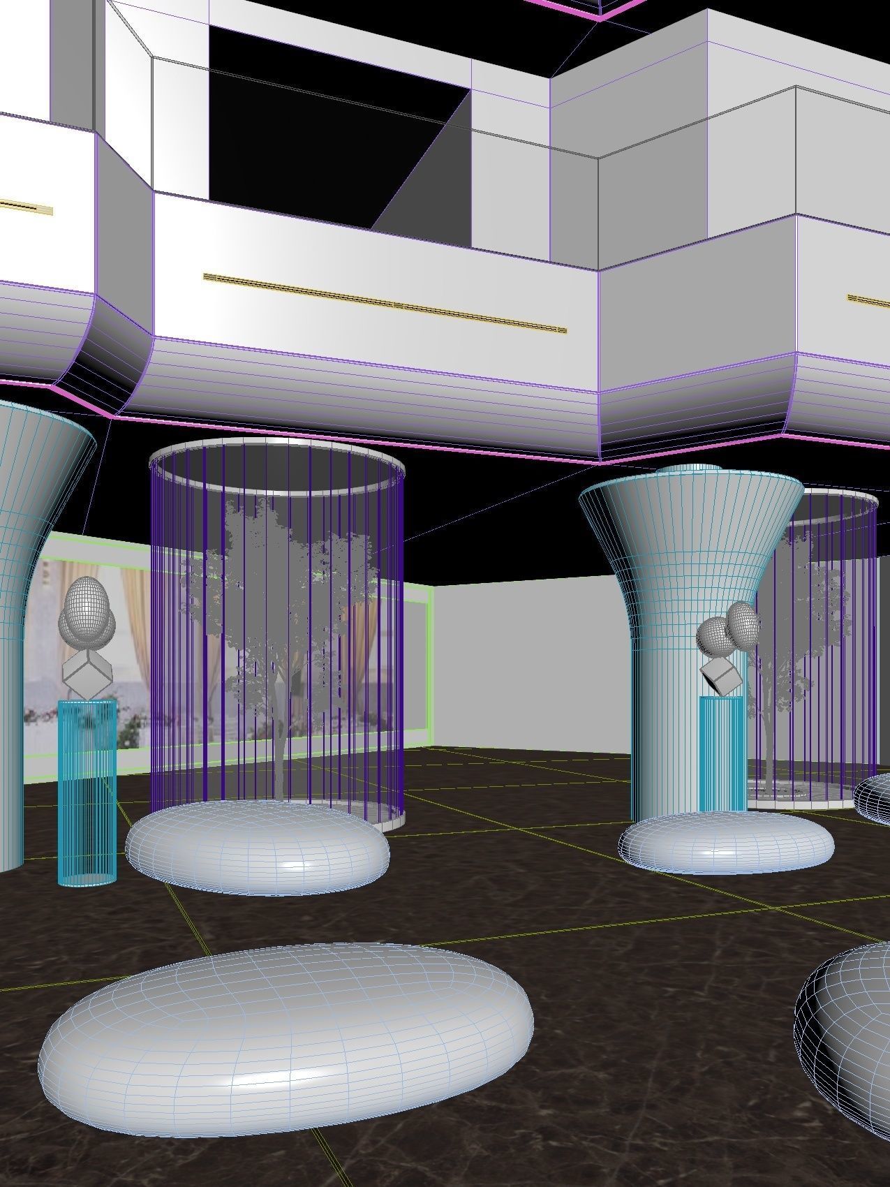 Futuristic Shopping Center 3D model_14