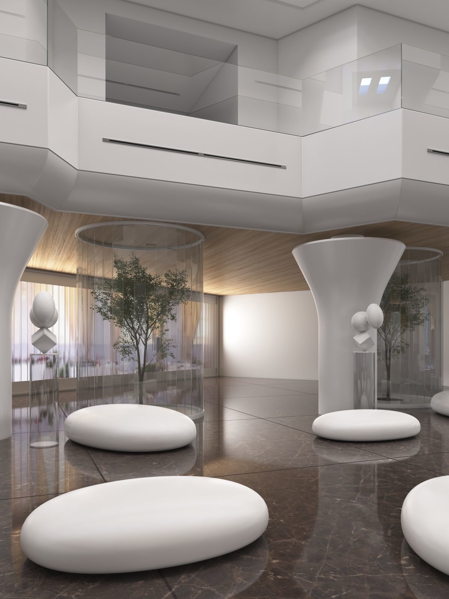 Futuristic Shopping Center 3D model_9