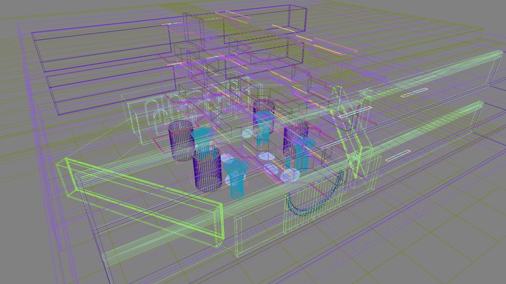 Futuristic Shopping Center 3D model_47