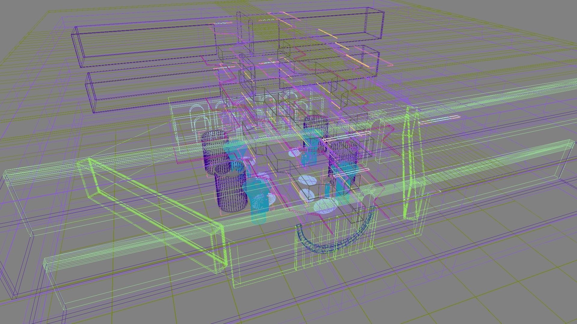 Futuristic Shopping Center 3D model_48