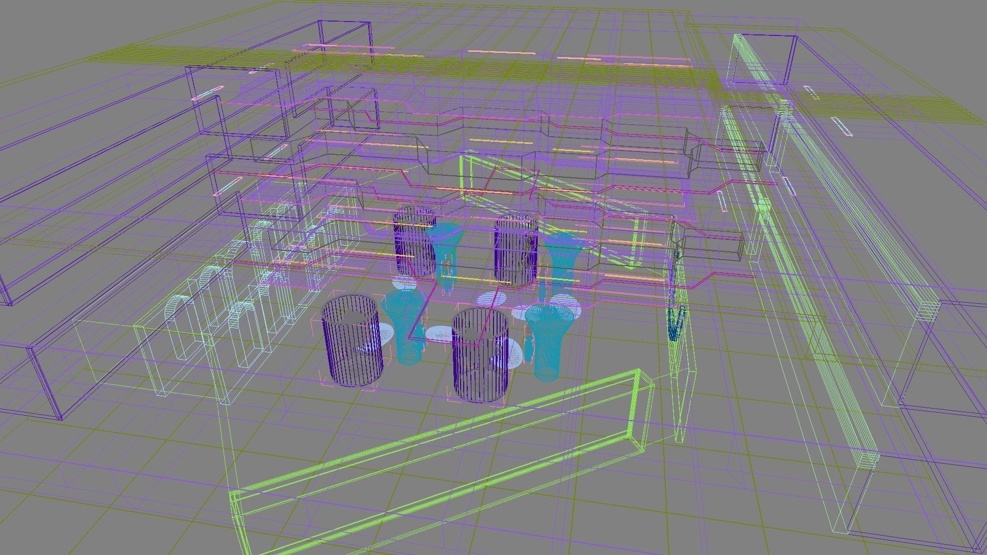 Futuristic Shopping Center 3D model_43