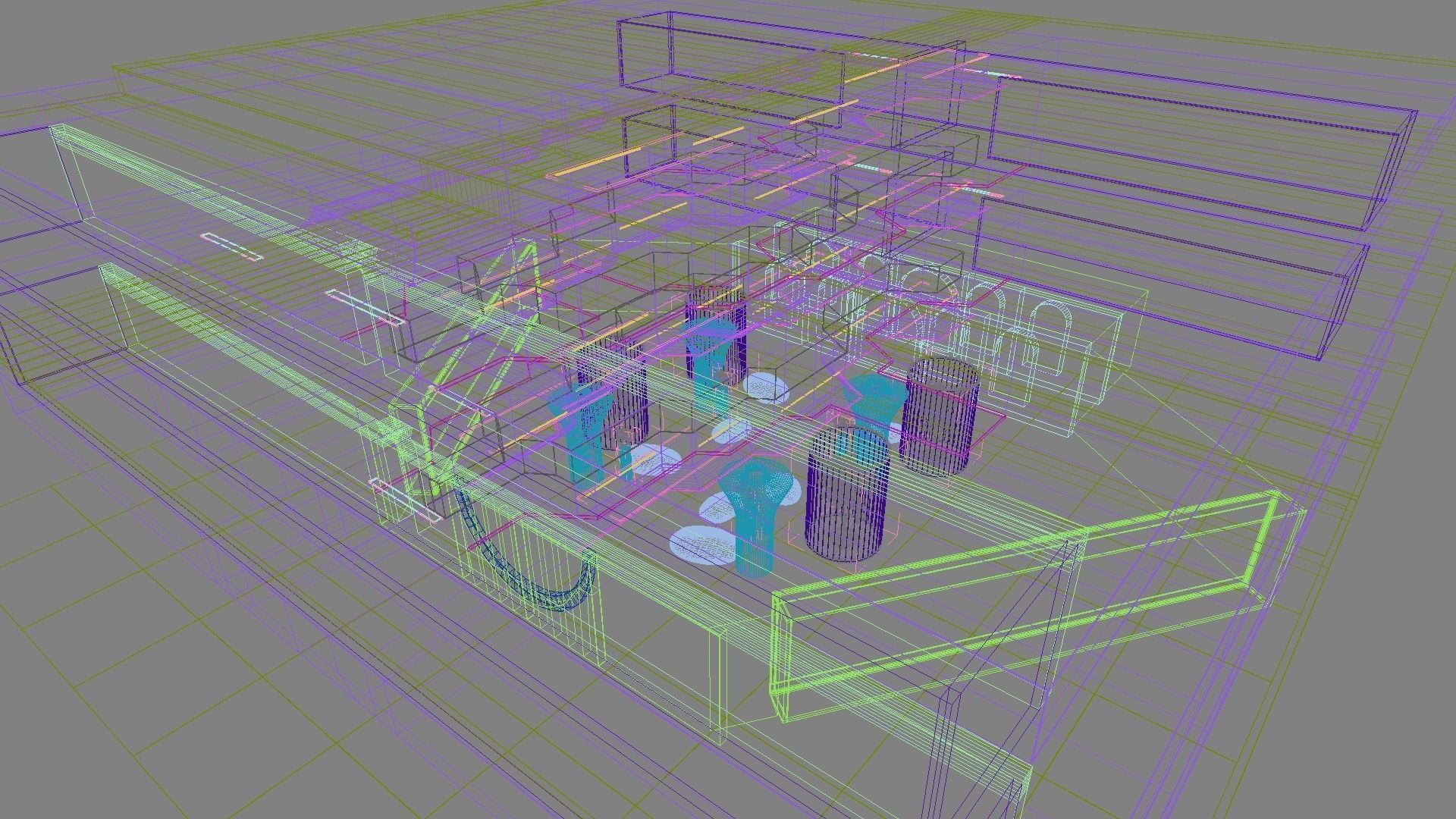 Futuristic Shopping Center 3D model_22