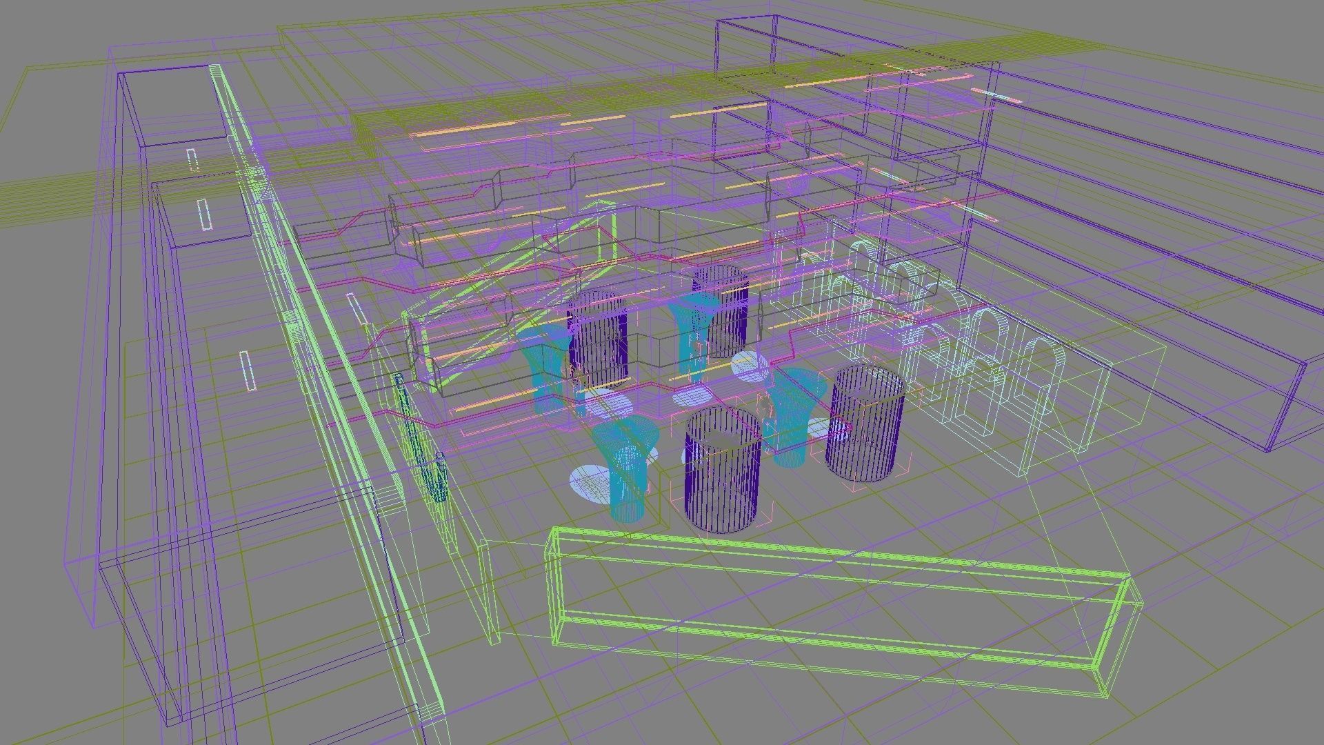 Futuristic Shopping Center 3D model_24