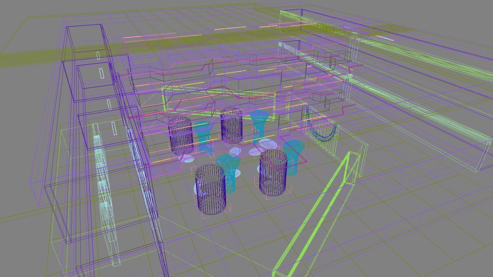 Futuristic Shopping Center 3D model_40