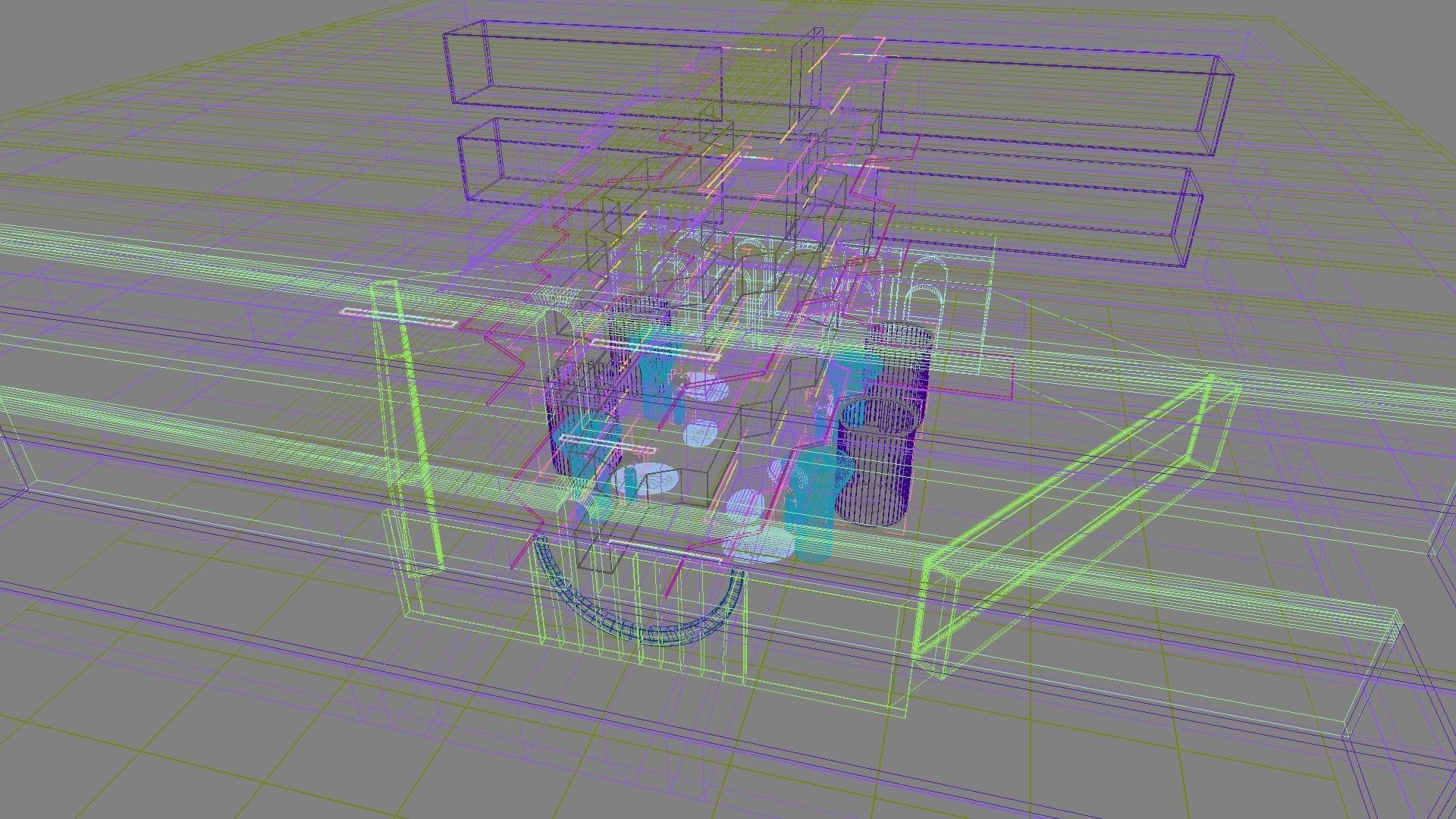 Futuristic Shopping Center 3D model_20