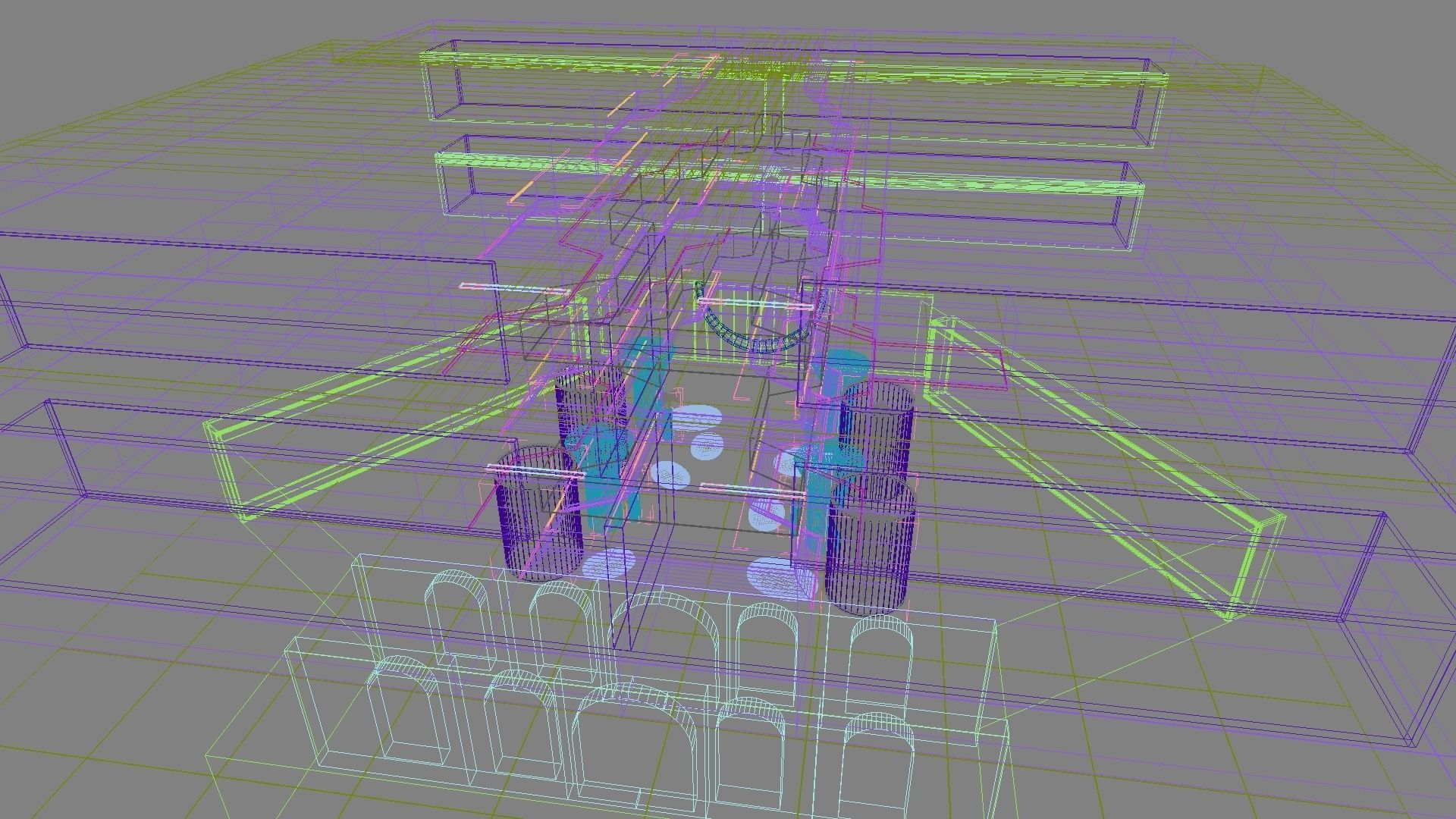 Futuristic Shopping Center 3D model_35