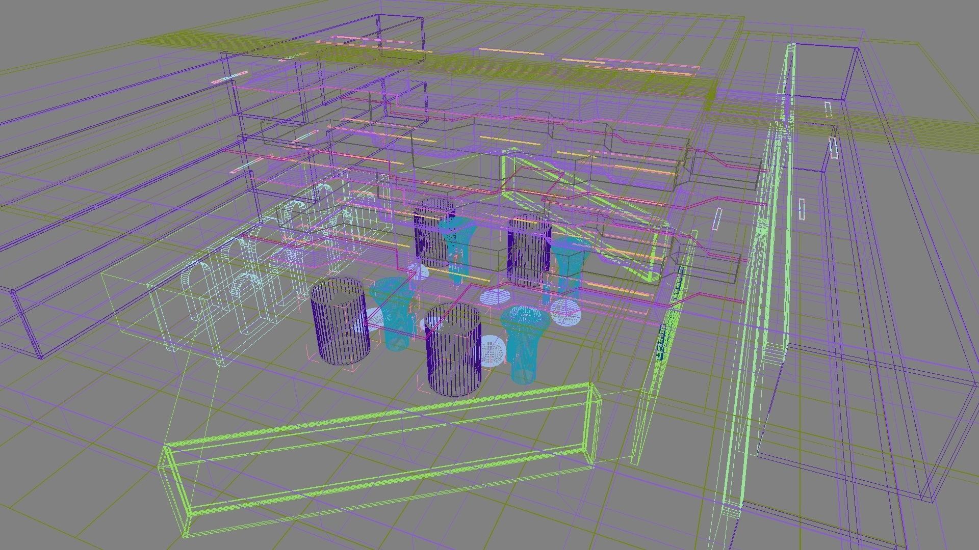 Futuristic Shopping Center 3D model_44