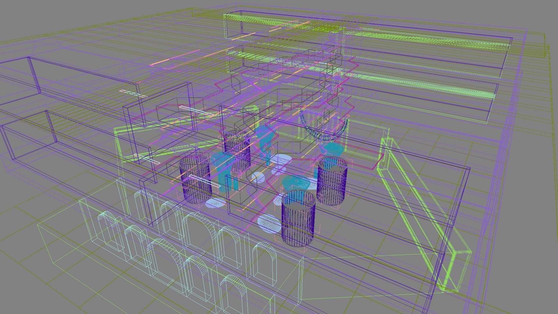 Futuristic Shopping Center 3D model_37