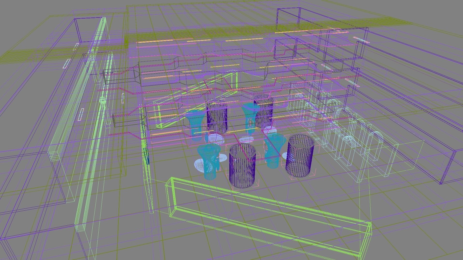 Futuristic Shopping Center 3D model_25