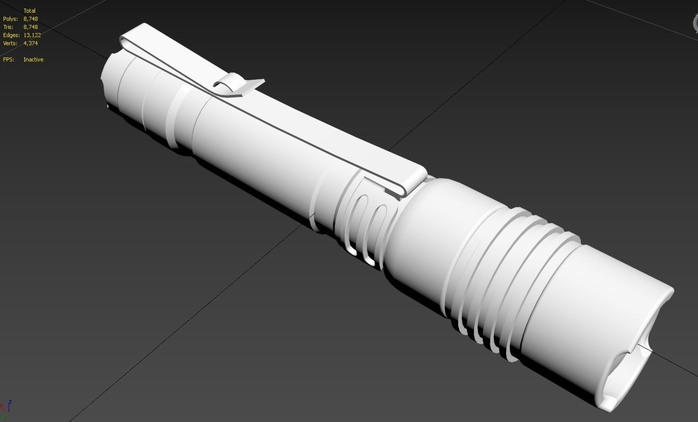 Flashlight M5 Low-poly 3D model_27