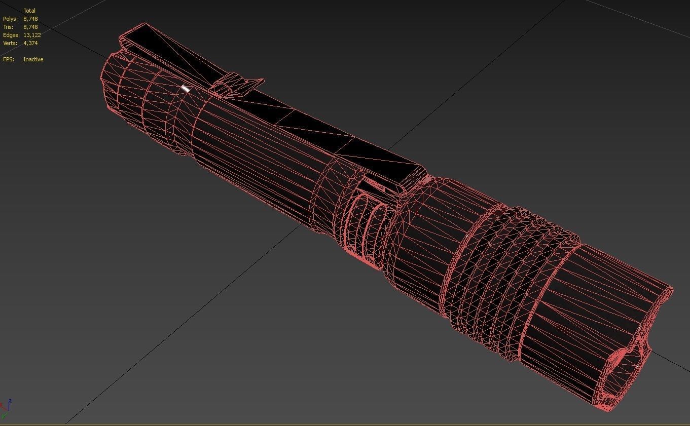 Flashlight M5 Low-poly 3D model_15