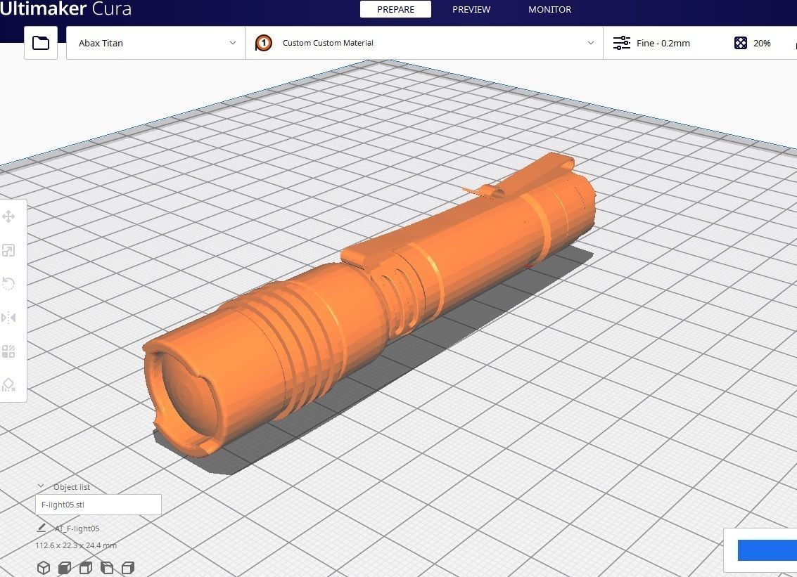 Flashlight M5 Low-poly 3D model_36