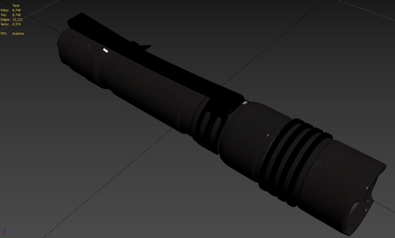 Flashlight M5 Low-poly 3D model_14