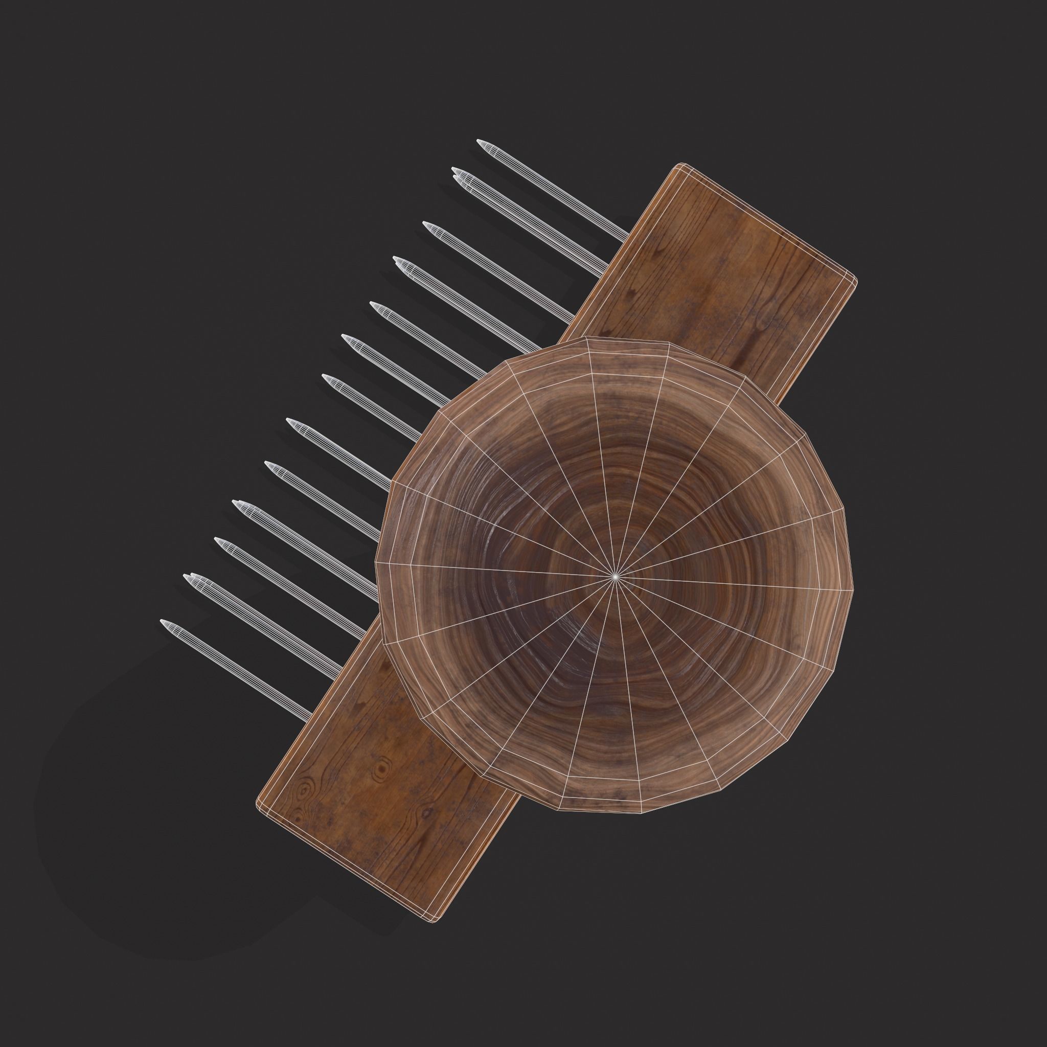 Wool Comb Low-poly 3D model_12