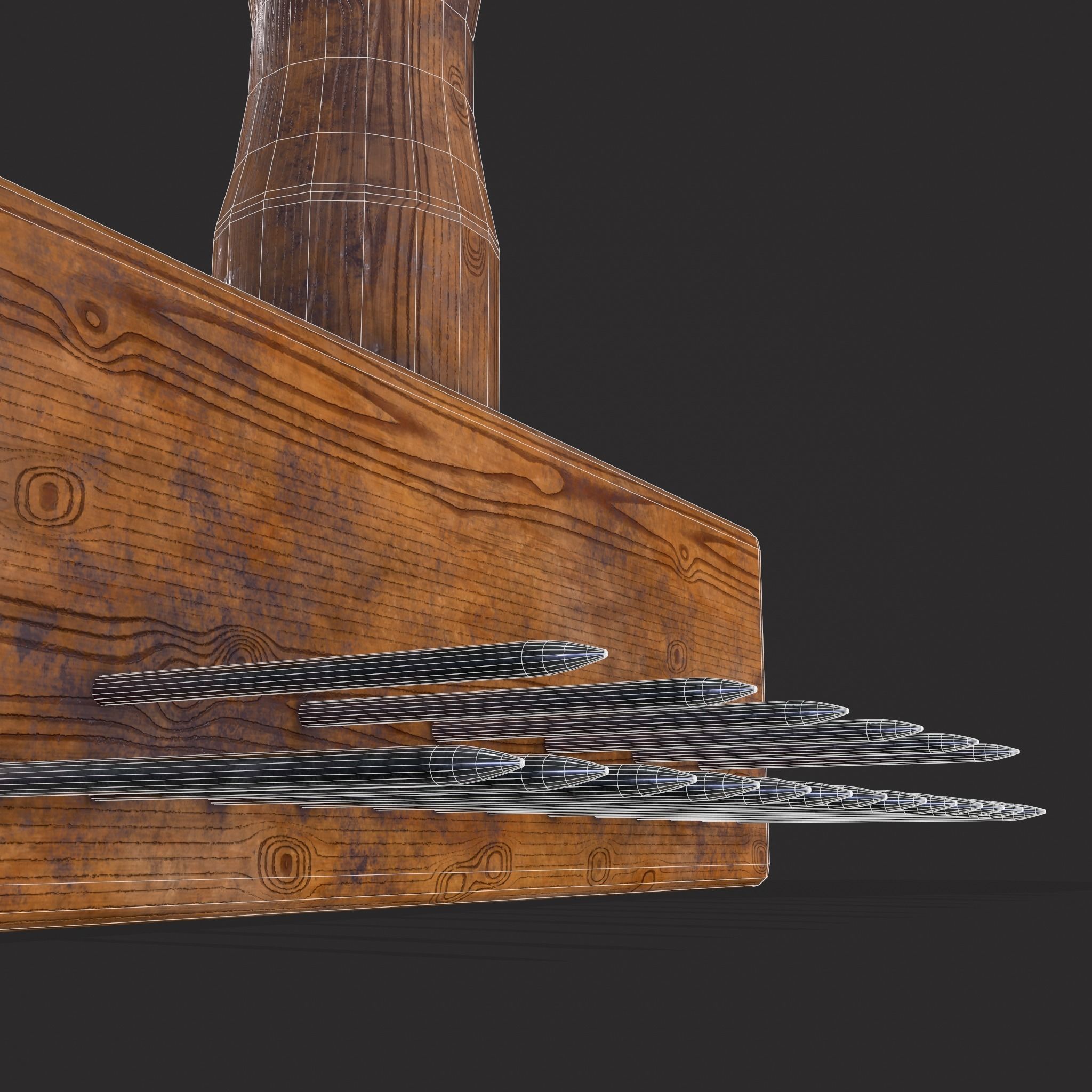 Wool Comb Low-poly 3D model_14