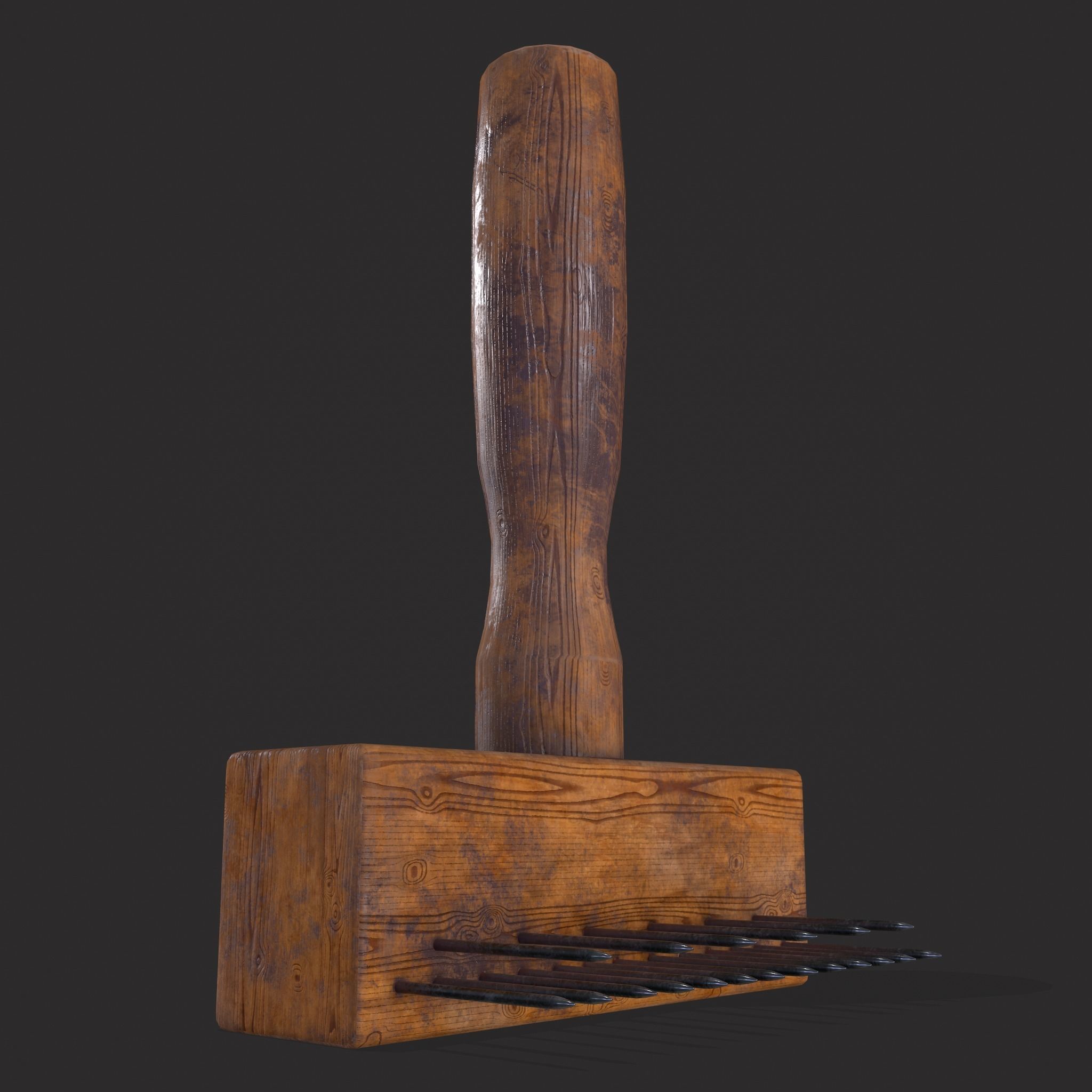 Wool Comb Low-poly 3D model_3