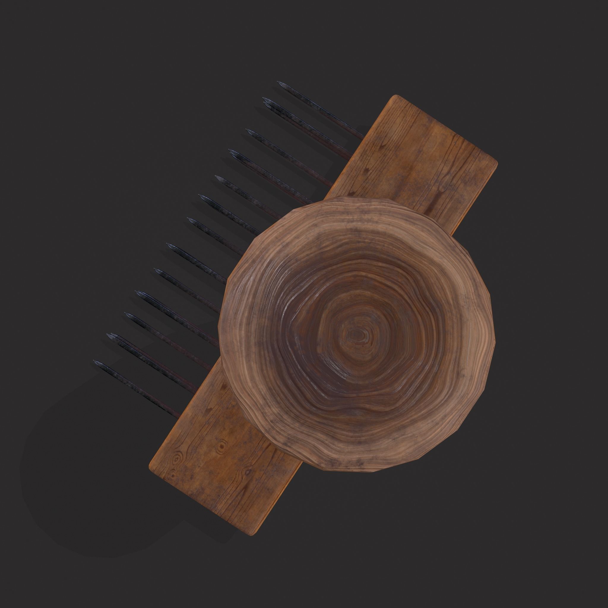 Wool Comb Low-poly 3D model_11