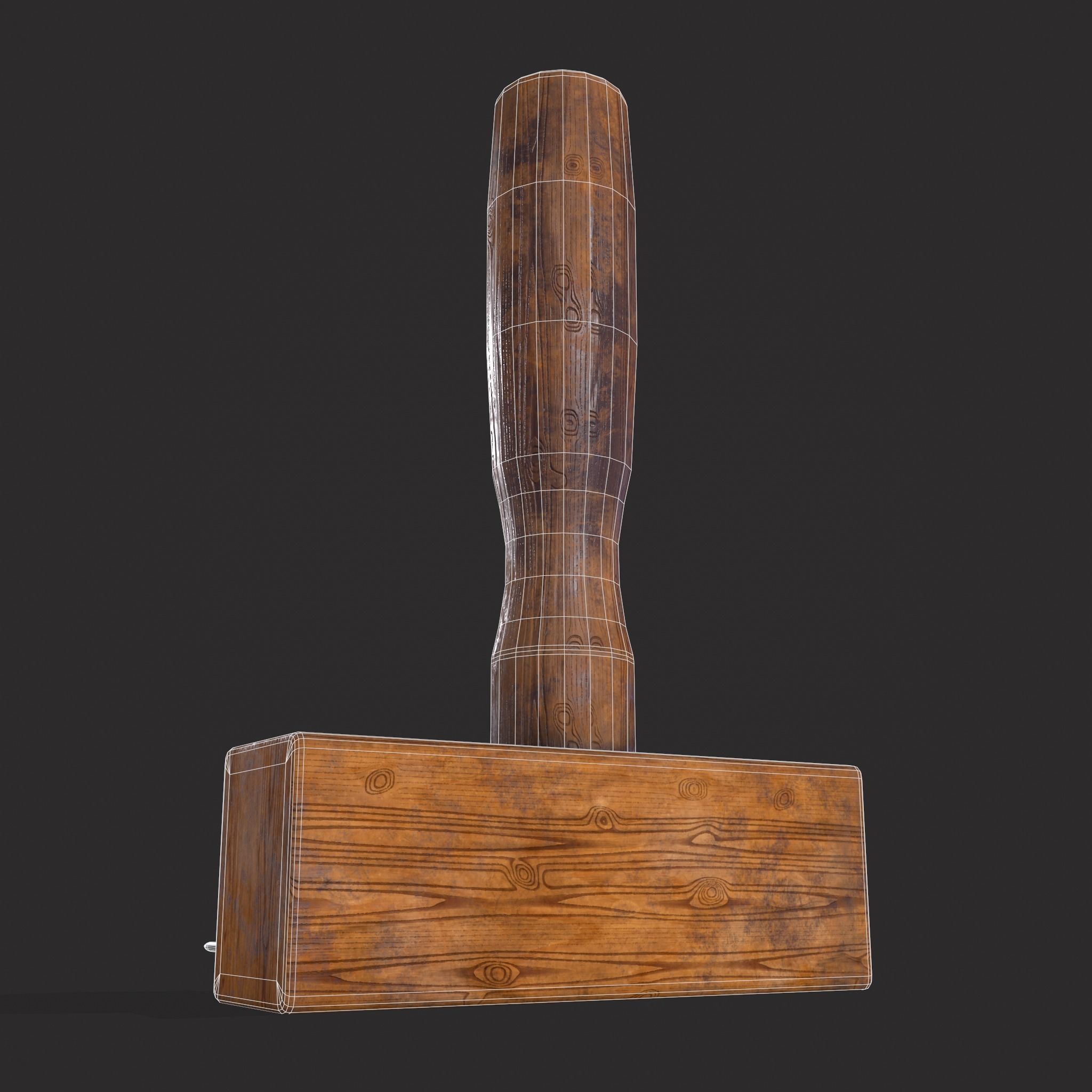 Wool Comb Low-poly 3D model_8